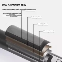 Bâton de trekking télescopique réglable en alliage d'aluminium avec embout en acier tungstène, poignée droite, pour hommes et femmes, escalade, marche