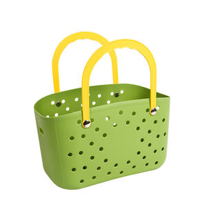 Bath <b>Basket</b> Large Capacity <b>Plastic</b> Drain <b>Basket</b> With Handle For Bathroom Shower Toiletries Storage 27x14x17cm - Product Image 5