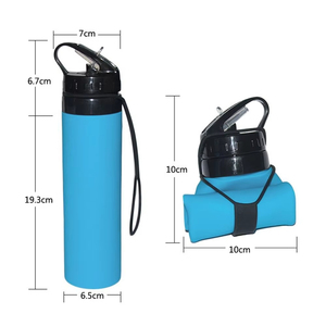 Creative folding Fashion water bottle Leakproof portable water bottle Indoor Travel hiking office <b>camping</b> <b>kettle</b> kid Sport 600ML - Product Image 6