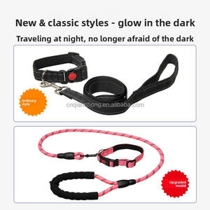 Tali Kekang Anjing Premium 6 Kaki, Tali Kekang Anjing dari Nilon dengan Pegangan Empuk yang Nyaman, Reflektif Biru dengan Gaya Klasik untuk Kucing - Product Image 4