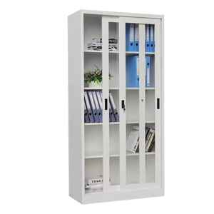 Meubles modernes en métal Classeur de <span class=keywords><strong>bureau</strong></span> en acier à 2 portes coulissantes avec verrouillage - Product Image 6