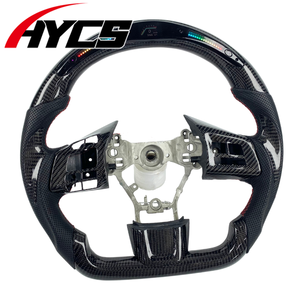 Volant de direction amélioré avec affichage LED de régime en fibre de carbone personnalisé pour l'intérieur de la voiture, pour Subaru Evolution EVO 10w WRX STI - Product Image 4