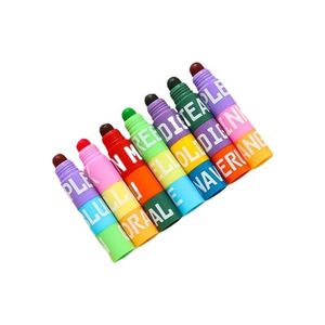 ปากกาเน้นข้อความแบบแท่ง 12 สี ดีไซน์แบบประกบสี ปากกาไฮไลท์เรืองแสงสำหรับนักเรียน - Product Image 5
