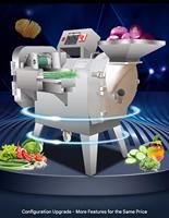 Máquina Cortadora de Vegetales Eléctrica Comercial de Acero Inoxidable, Rebanadora y Picadora de Cebolla y Repollo