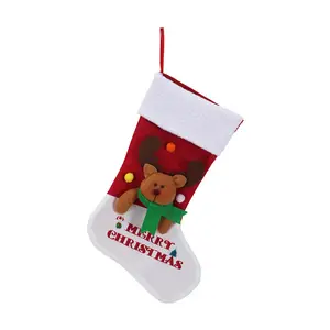 Fournitures de décoration de Noël Sac cadeau de bonbons Grandes chaussettes Ornements d'arbre de Noël Bas de Noël