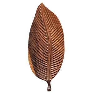 Handmade Walnut Leaf <b>Tea</b> <b>Tray</b> Solid Wood Creative Serving <b>Tray</b> For Home <b>Tea</b> And Snacks - Product Image 5