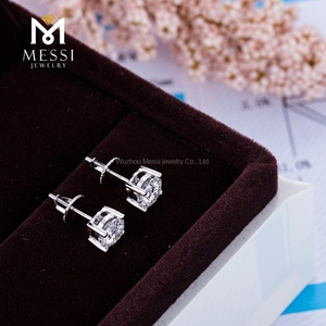 Pendientes de Diamante Cultivado en Laboratorio de 1 Quilate con Certificado IGI, Oro Sólido de 10K, 14K o 18K, Joyería Messi - Product Image 6