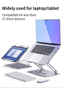 Boneruy P43F популярная охлаждающая стойка для ноутбука Регулируемая подставка для ноутбука Складная портативная подставка для ноутбука с 2 вентиляторами - Product Image 2