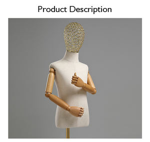 Cabeza hueca <span class=keywords><strong>de</strong></span> metal <span class=keywords><strong>para</strong></span> niños, maniquí blanco <span class=keywords><strong>para</strong></span> niños, maniquí <span class=keywords><strong>de</strong></span> medio cuerpo, <span class=keywords><strong>ropa</strong></span> infantil, 2/4/6/8 años - Product Image 2