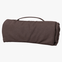 Tapis de voyage matelassé léger et portable pour chien, résistant à l'eau, pliable, avec poignée et bouton, en coton, pour voiture
