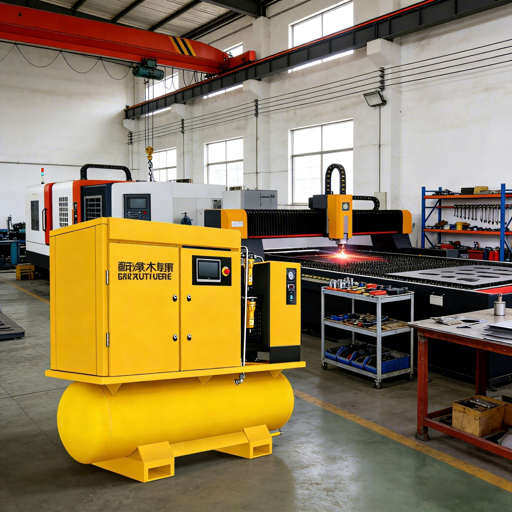 7.5kw 10HP 4 in 1 Portable Screw Air Compressor with Tank and Dryer Bahrain