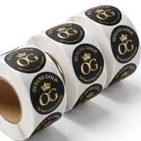 Autocollant d'emballage circulaire personnalisé pour marque de boulangerie, impression de logo, autocollant en vinyle auto-adhésif, imperméable, étiquette ronde pour sceller les aliments, rouleau d'autocollants