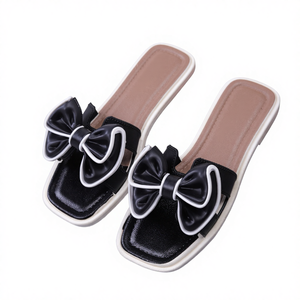 2025 New Hot Selling Women's Flat Sandals Summer <b>Butterfly</b> Slipper with Anti-Slip PVC Sole <b>Light</b> Weight Fashion Trend Square Toe - Product Image 4