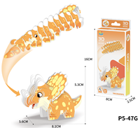 Kit de Modelo de Rompecabezas de Dinosaurio de Papel 3D, Juguete Educativo de Animales de Dibujos Animados Unisex para Adolescentes, Adultos y Principiantes