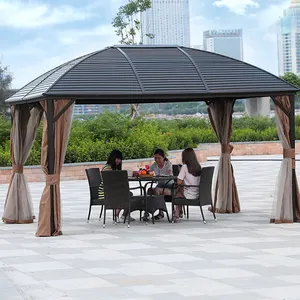 Wholesale outdoor garden hardtop metal frame waterproof canopy tent pavilion 3x3 aluminum gazebo