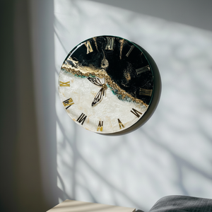 Reloj de pared más demandado para decoración de hogar y oficina Reloj de pared de madera Resina epoxi hecha a mano Último diseño a precio mayorista - Product Image 1