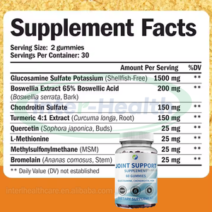 Ausreson <span class=keywords><strong>Bones</strong></span> and Joints Suplementos Colágeno Glucosamina Condroitina Msm Gummy Best Joint Support Gummies - Product Image 3