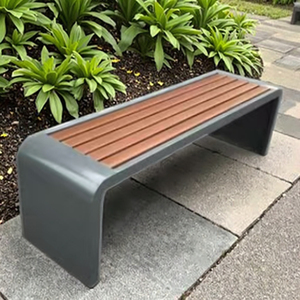 Customizable Modern Style Solid Wood Patio <strong>Bench</strong> Eco-Friendly <strong>Metal</strong> for Parks Hotels Hospitals Villas Schools Supermarkets - Product Image 3