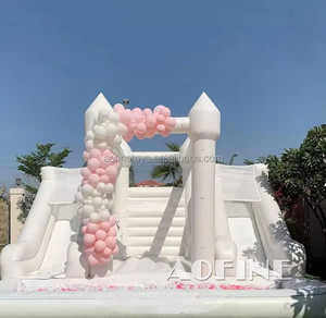 Château sautant de videur gonflable de fête de mariage de maison de rebond blanc extérieur commercial à <span class=keywords><strong>louer</strong></span> - Product Image 3