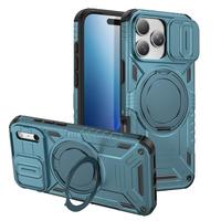 Étui magnétique Saiboro pour iPhone 18 17 16 15 14, protection de l'appareil photo, coque hybride TPU PC pour iPhone 17 Pro