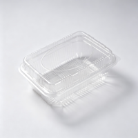 Boîte en plastique rectangulaire transparente de qualité alimentaire PET, taille personnalisée, recyclable, pour biscuits et gâteaux