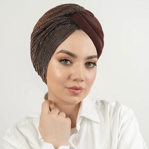 HZM-61177 Turban africain pour femmes, <span class=keywords><strong>foulard</strong></span> noué pour <span class=keywords><strong>cheveux</strong></span>, bonnet chimio pour femmes noires atteintes d'un <span class=keywords><strong>cancer</strong></span> des <span class=keywords><strong>cheveux</strong></span> - Product Image 4