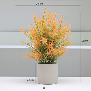 Vente en gros de plantes artificielles en pot, plantes vertes en pot, plantes décoratives en plastique pour l'intérieur et l'extérieur, bonsaï de <span class=keywords><strong>romarin</strong></span> - Product Image 3