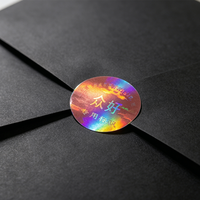Autocollant holographique anti-contrefaçon personnalisé, autocollant holographique de sécurité en vinyle, étiquette holographique laser arc-en-ciel pour l'emballage