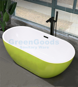 <span class=keywords><strong>Baignoire</strong></span> ovale en acrylique à poser sur pieds, certificat Iso Ce, Style moderne et élégant, pour salle de bains - Product Image 6