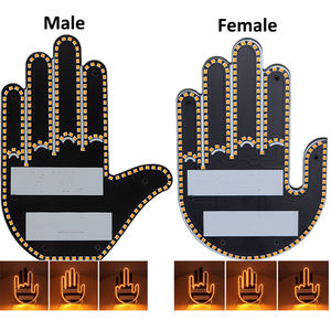 Lumière LED sans fil à geste amusant et intéressant, signalisation routière à doigt, télécommande populaire, décoration de freinage et d'avertissement pour vitre arrière - Product Image 2