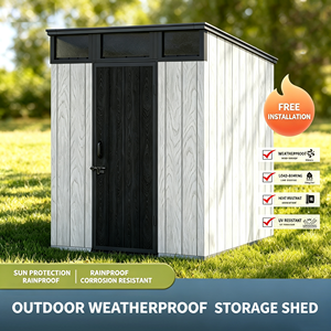 Casetta da Giardino Skyacross Container Factory in PP con Tetto a Falda, Impermeabile e Resistente ai Raggi UV, Facile da Montare - Product Image 1