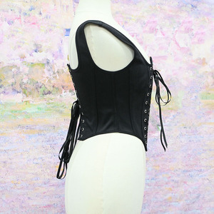 Corsé Bustier Negro de Alta Resistencia para Mujer al por Mayor, Faja Reductora de Cintura Fuerte con Ojales y Cordones, Estilo Gótico, Moldeador de Cuerpo - Product Image 1