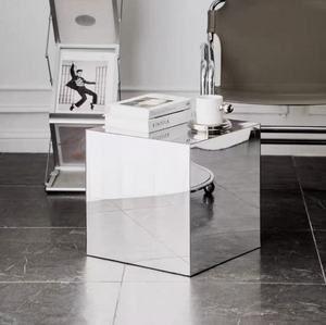 Bàn trà nhỏ hình khối acrylic phong cách hiện đại của Wisemax Furniture, bàn trà hình vuông gương thông minh sáng tạo cho nội thất gia đình - Product Image 6