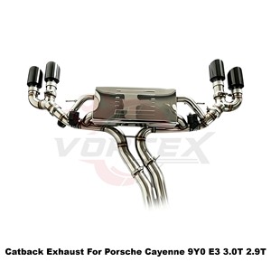 Vortex Sport Sound Stainless Muffler Assembly Featuring Vacuum Valve Fits Porsche Cayenne 9Y0 E3 3.0T 2.9T Tuning - Product Image 3