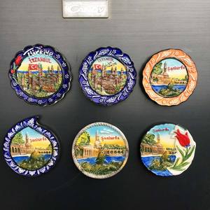<span class=keywords><strong>Souvenir</strong></span> turistico personalizzato della città di tacchino in resina Alacati 3D raccolta di paesaggi magneti da frigo - Product Image 1