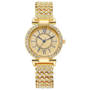 Iwu-pulsera de lujo personalizada para mujer, relojes de moda dorados de alta calidad con diseño de mesa de Roma - Product Image 1