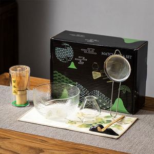 Nouvelle collection élégante de boîtes transparentes pour café, thé et expresso, ensembles matcha, 7 pièces - Product Image 1