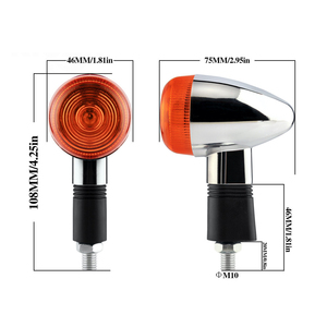 ไฟเลี้ยว LED 12V สำหรับมอเตอร์ไซค์ ยูนิเวอร์แซล ระบบไฟเลี้ยวแบบไหล สำหรับมอเตอร์ไซค์ดัดแปลง M10 - Product Image 6