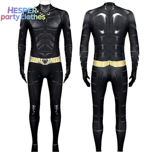 HESPER Ensemble de costumes de festival le plus populaire pour adultes, Masquerade Black Muscle Bat Man Cloak Cape Polyester Jumpsuits & Rompers - Product Image 1