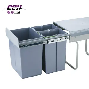 Cabinet plastic waste bin built-in Trash can dustbin 24 L kitchen Pull Out basket Storage Bin