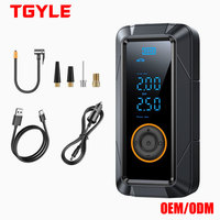 Compresseur d'air électrique sans fil rechargeable en ABS pour pneus de voiture, avec manomètre numérique et fonction de batterie externe 150 psi