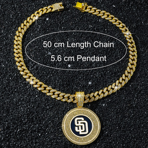 Hot Selling Unique Popular Geometric Circular Letter Pendant Necklace Hiphop Style Men's Necklaces Fashion Jewelry Wholesale - Product Image 5