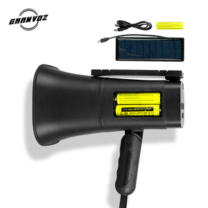 <strong>Mini</strong> Outdoor Alarm System Loudspeaker Solar Recharging Powered Siren USB Recording Portable <strong>Plastic</strong> <strong>Megaphone</strong>