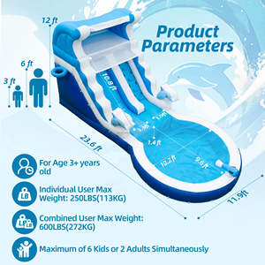 Castillo Inflable Comercial para Exteriores, Tobogán Acuático Inflable con Piscina para Adultos y Niños, Diversión en PVC, Tamaño Personalizado - Product Image 3