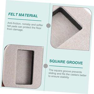 Patins de meubles en feutre, roulettes de <span class=keywords><strong>chaise</strong></span> antidérapantes, protecteurs de sol <span class=keywords><strong>pour</strong></span> chaises de bureau et meubles, absorbant le bruit et les rayures - Product Image 4