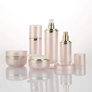 Beste Prijs Hoge Kwaliteit Acryl Ovale Vorm Met Top Vlok Cosmetica Containers Zalfpotje Lotion Flessen Cosmetische Verpakking