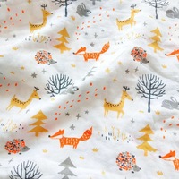 Couverture d'emmaillotage pour bébé, imprimé animal, pur coton, double couche, fine, été, tissu d'emmaillotage, drap de lit pour nouveau-né, serviette de bain, couverture