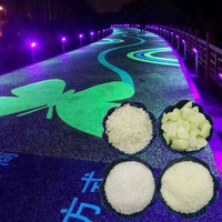 Briques de pavage luminescentes en résine phosphorescente de 3 à 5 mm pour l'aménagement paysager extérieur, l'aquarium, la pierre fluorescente pour l'extérieur