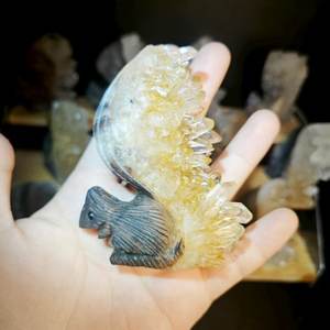 En gros Naturel Quartz Cluster Écureuil Druzy Pixie Gravé Cristal Artisanat pour La Maison Décoration Cadeau - Product Image 1