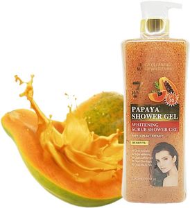 Gel Douche Exfoliant B WHITE Papaye - 1000ml - Éclaircissant Peau - Zéro Défaut